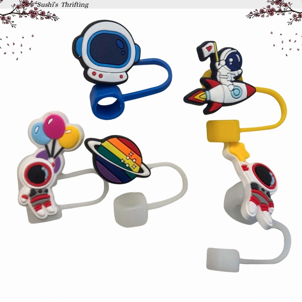 Astronaut Straw Topper Set (5pc)